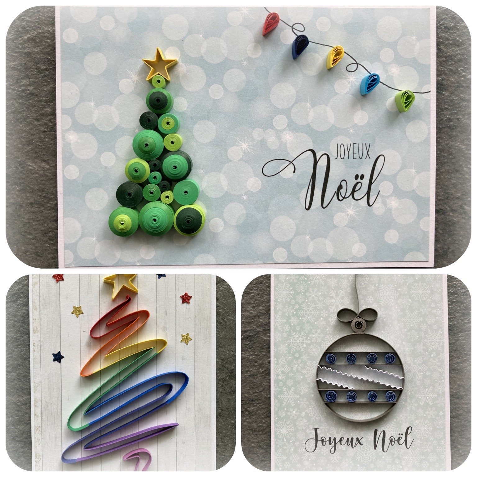 Cartes de Noël en quilling