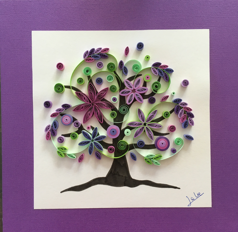 Tableau arbre violet